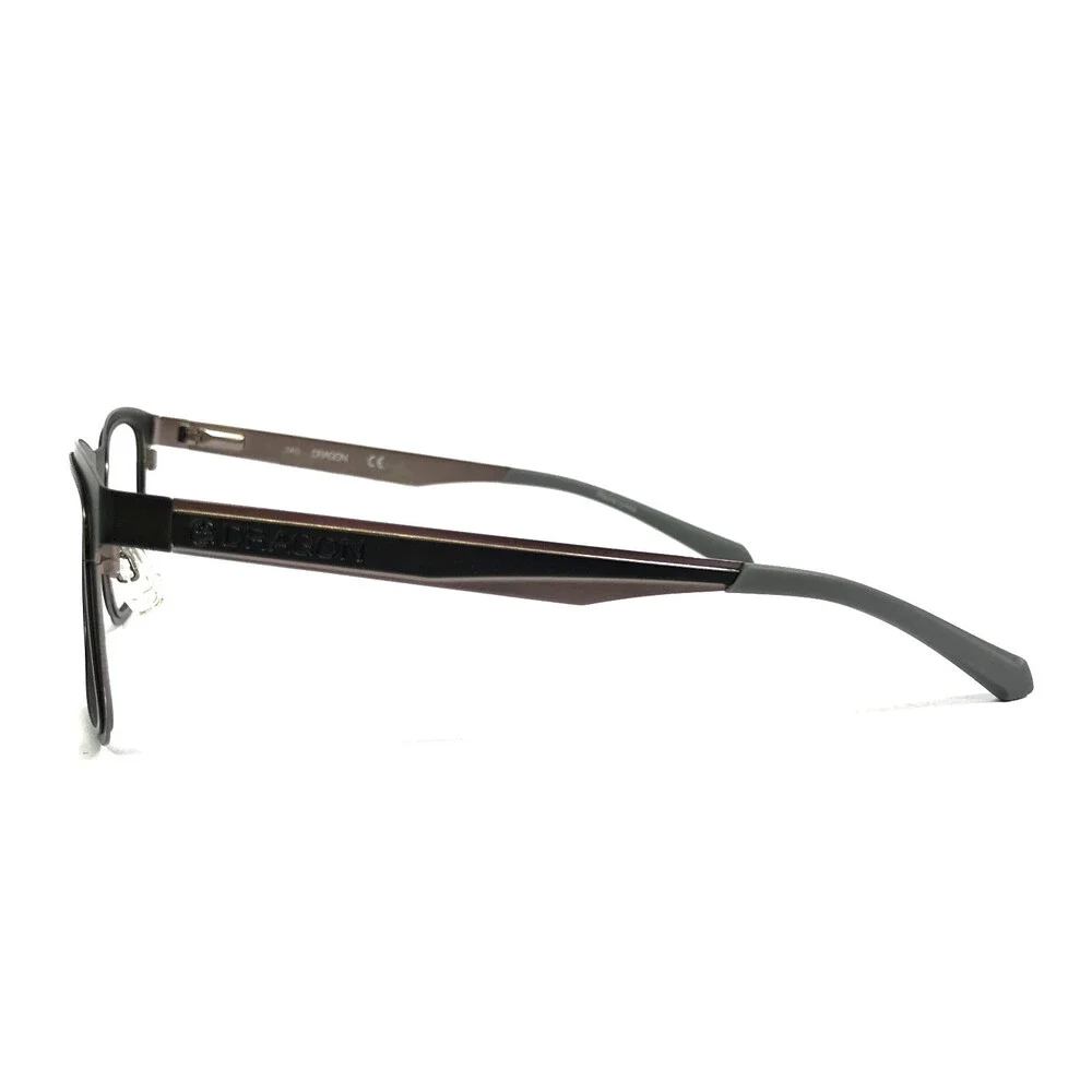 Dragon Eyeglasses Frames WOLFE DR176 070 Black Gray Square Full Rim 51-20-140